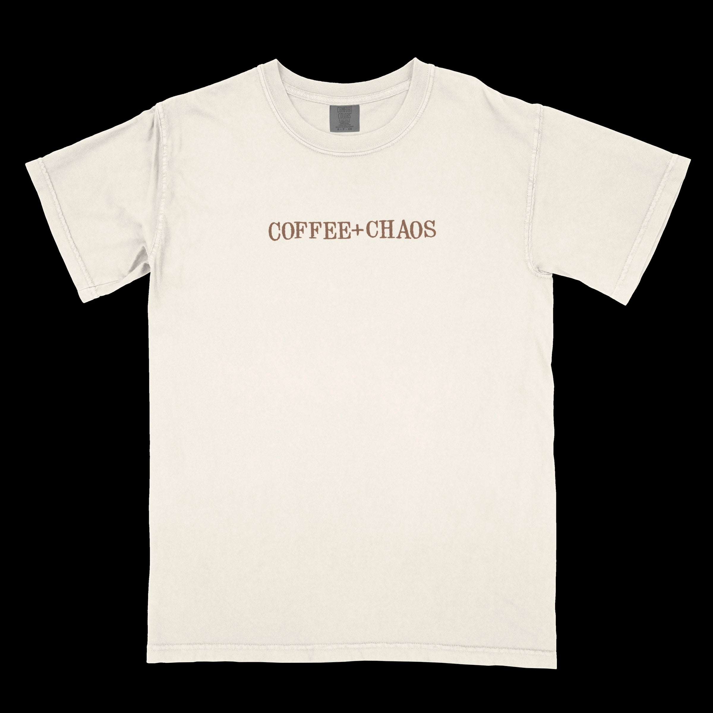 Embroidered Coffee + Chaos Tee