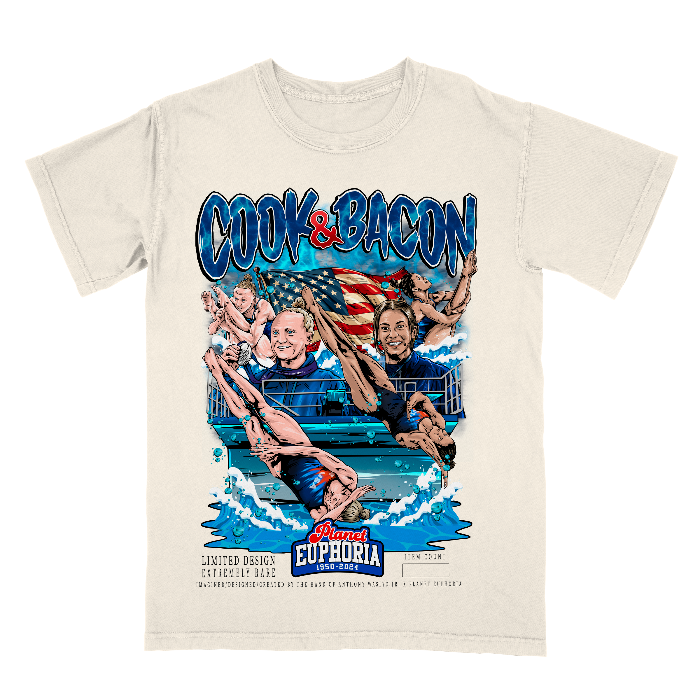 "Cook'N Bacon" Kassidy Cook X Sarah Bacon Shirt Planet Euphoria Olympian Limited Edition Graphic T-Shirt