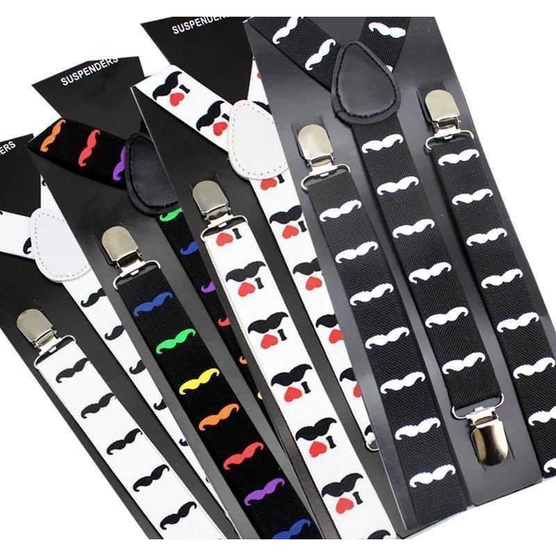 Crazy Mustache Collection Suspenders - 4 Styles