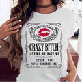 Crazy But Fun Graphic T-Shirt – Funny Cotton Tee for Women & Men, Bold Attitude Statement Shirt