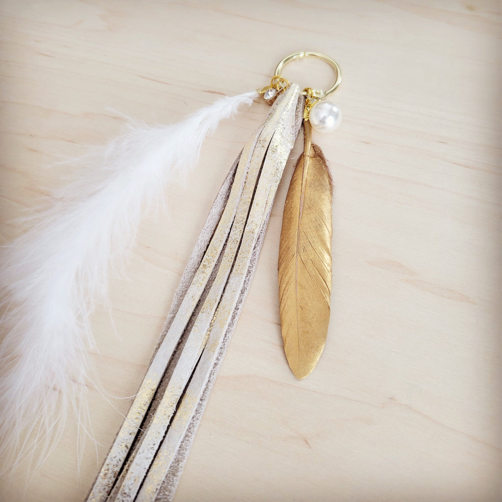 Wedding Boho Western Leather Boot Bling Gold Feather 500o