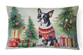 Boston Terrier Christmas Fabric Decorative Pillow DAC1276PW1216