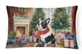 Boston Terrier Christmas Fabric Decorative Pillow DAC1279PW1216