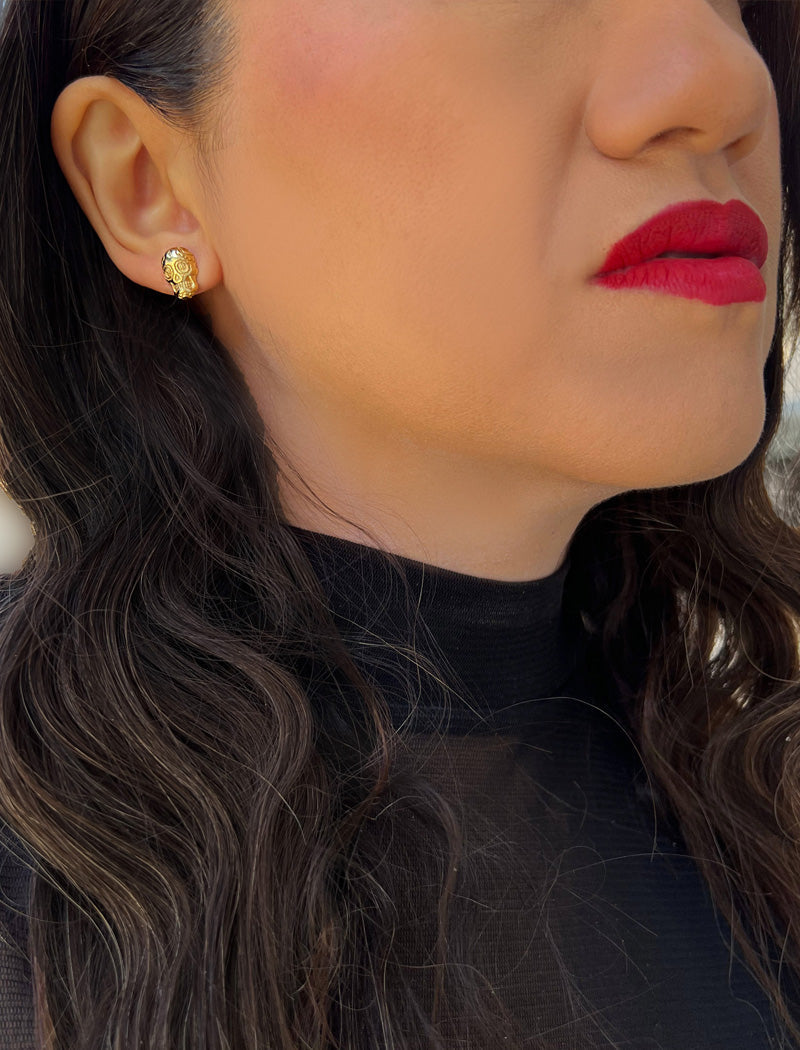 DAY OF THE DEAD Skull Stud Earrings | 925 Sterling Silver