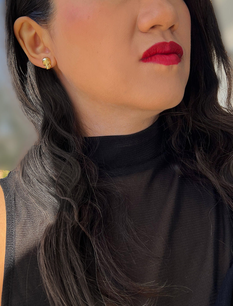 DAY OF THE DEAD Skull Stud Earrings | 925 Sterling Silver