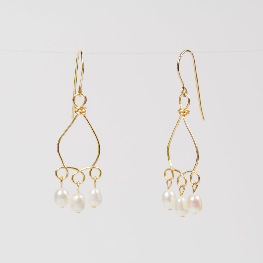 Looping Pearl Drop Earrings