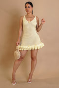 Sexy Crochet Yellow Dress/Coverup Dress