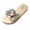 Spring Pink Crystal Rhinestone Embellished Waterproof Espadrille Flats for Women