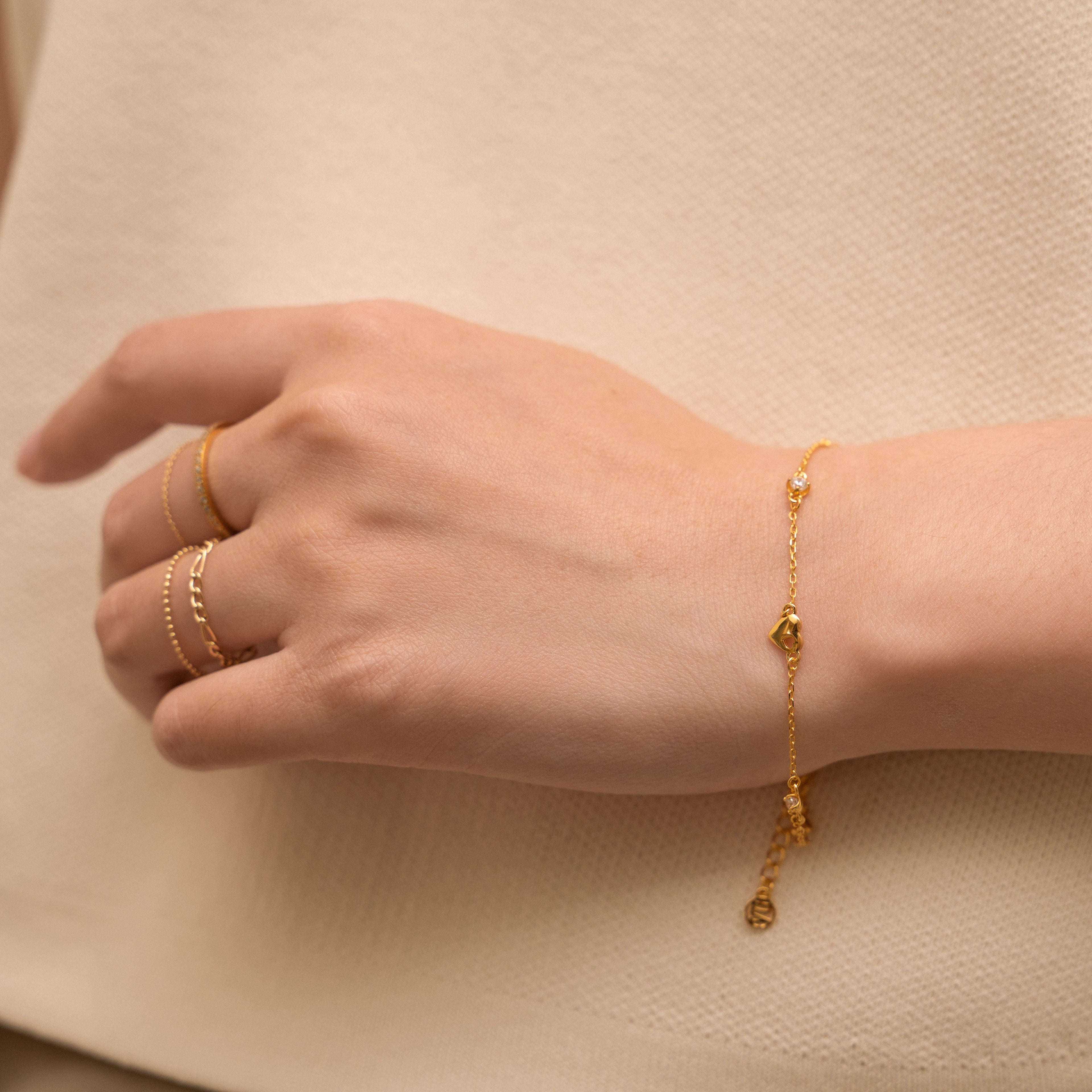 Dainty Heart CZ Bracelet
