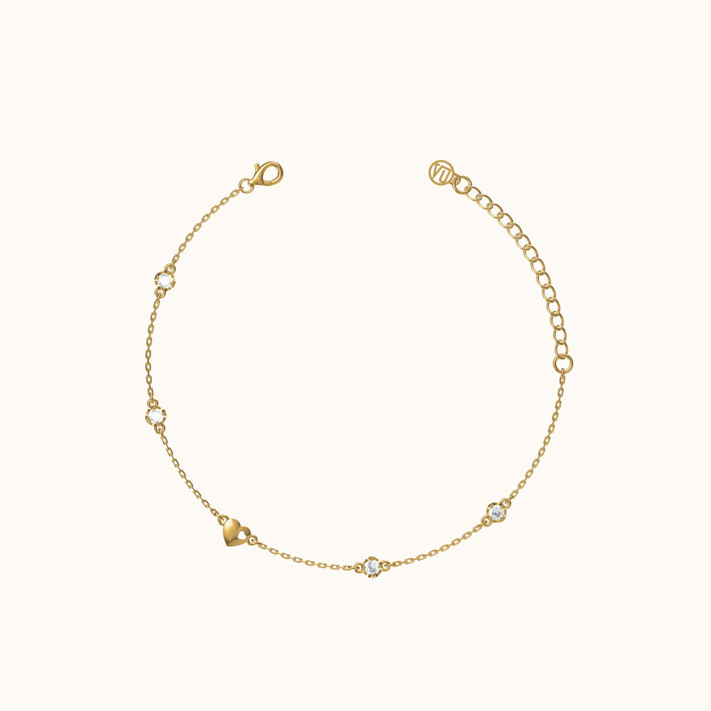 Dainty Heart CZ Bracelet