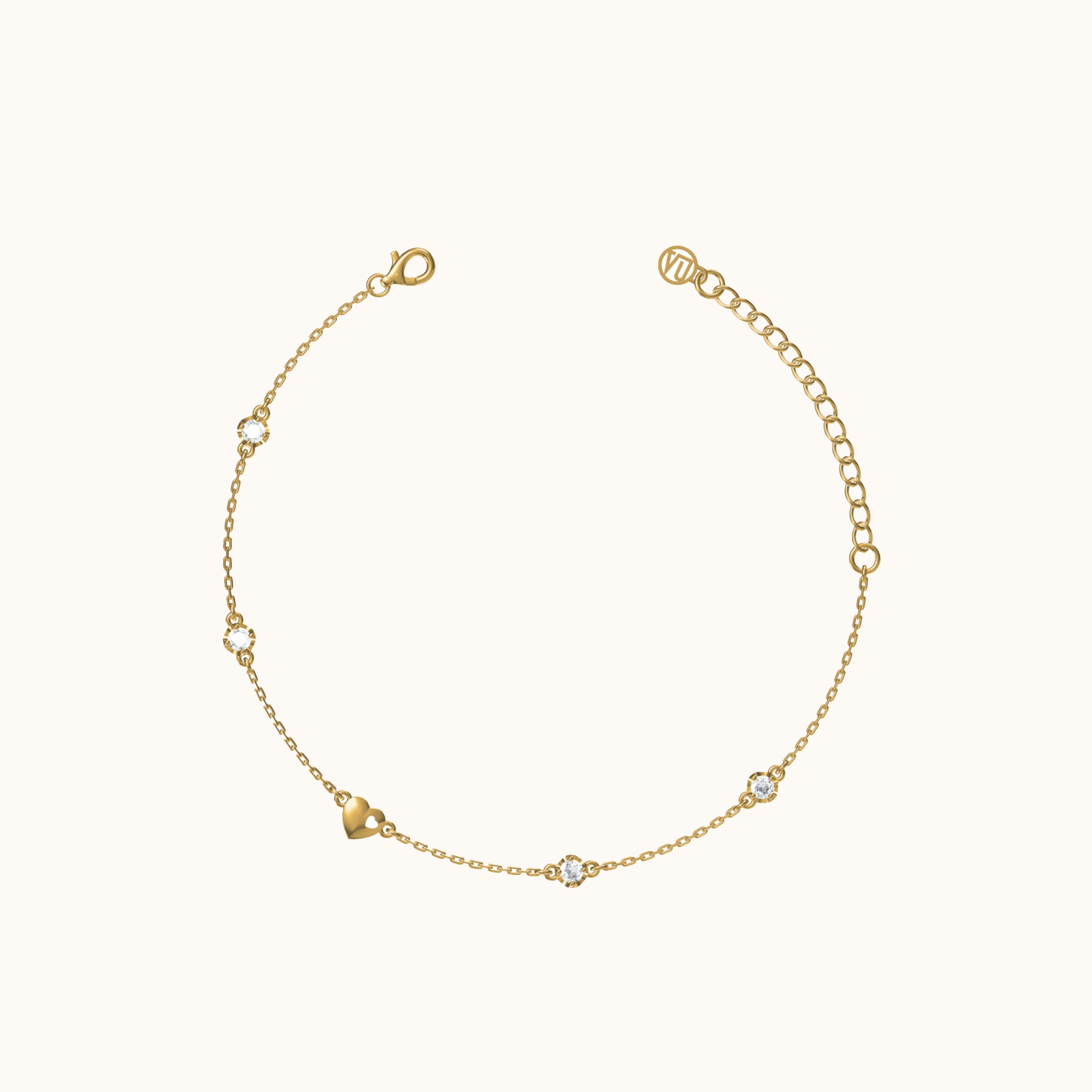 Dainty Heart CZ Bracelet