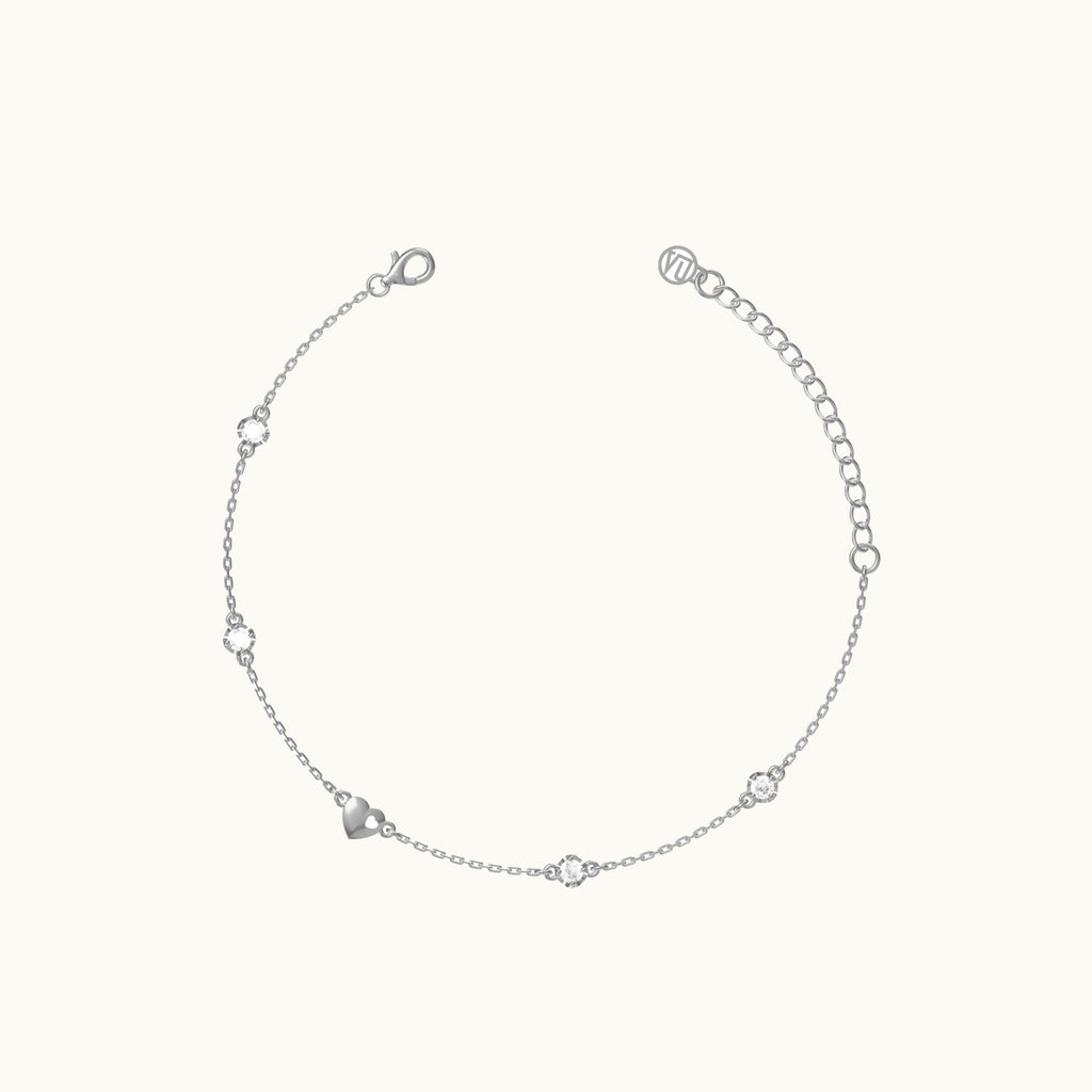 Dainty Heart CZ Bracelet