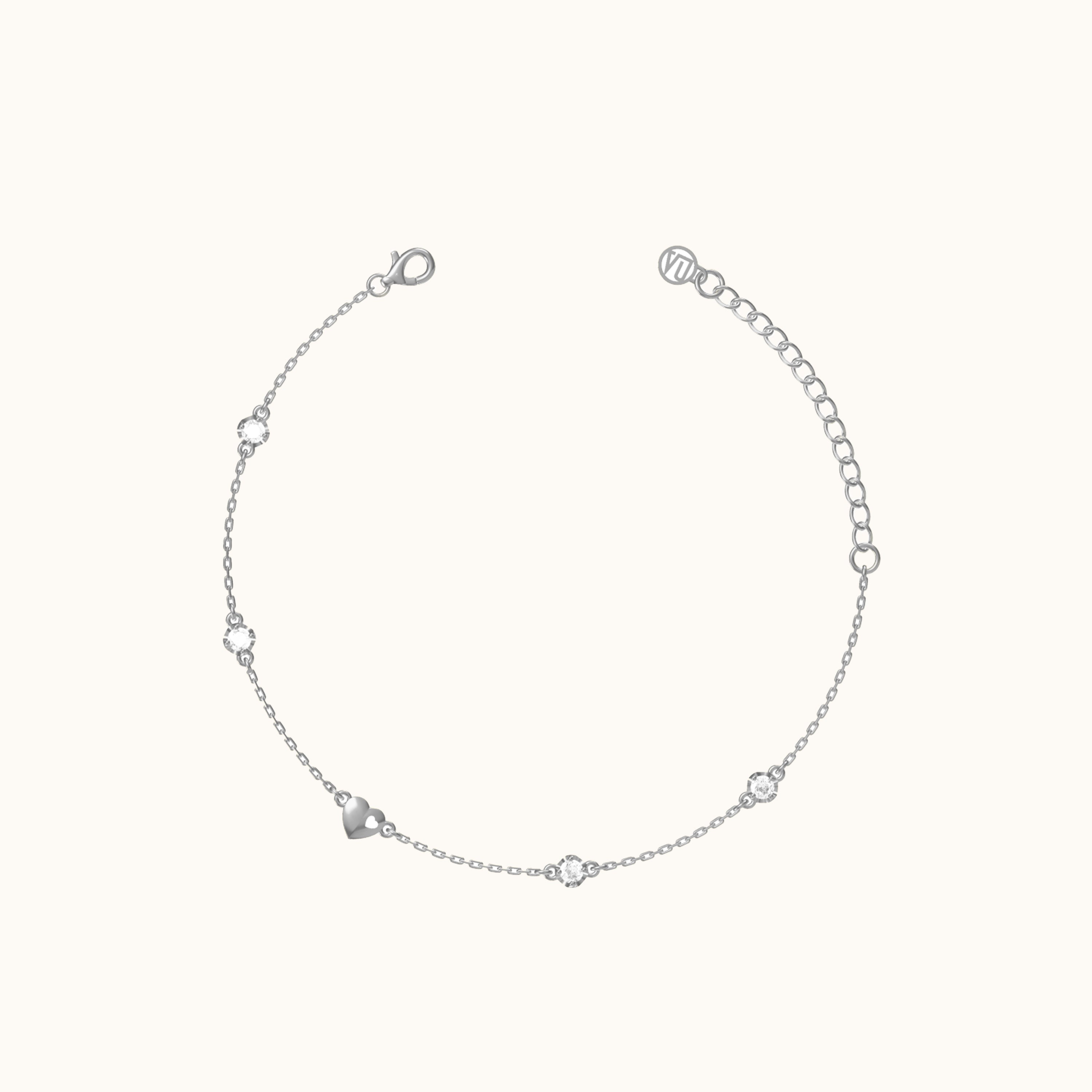 Dainty Heart CZ Bracelet