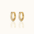 Dainty White Zircon Huggie Hoops