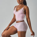 Deep V-Neck Camisole & Short Set