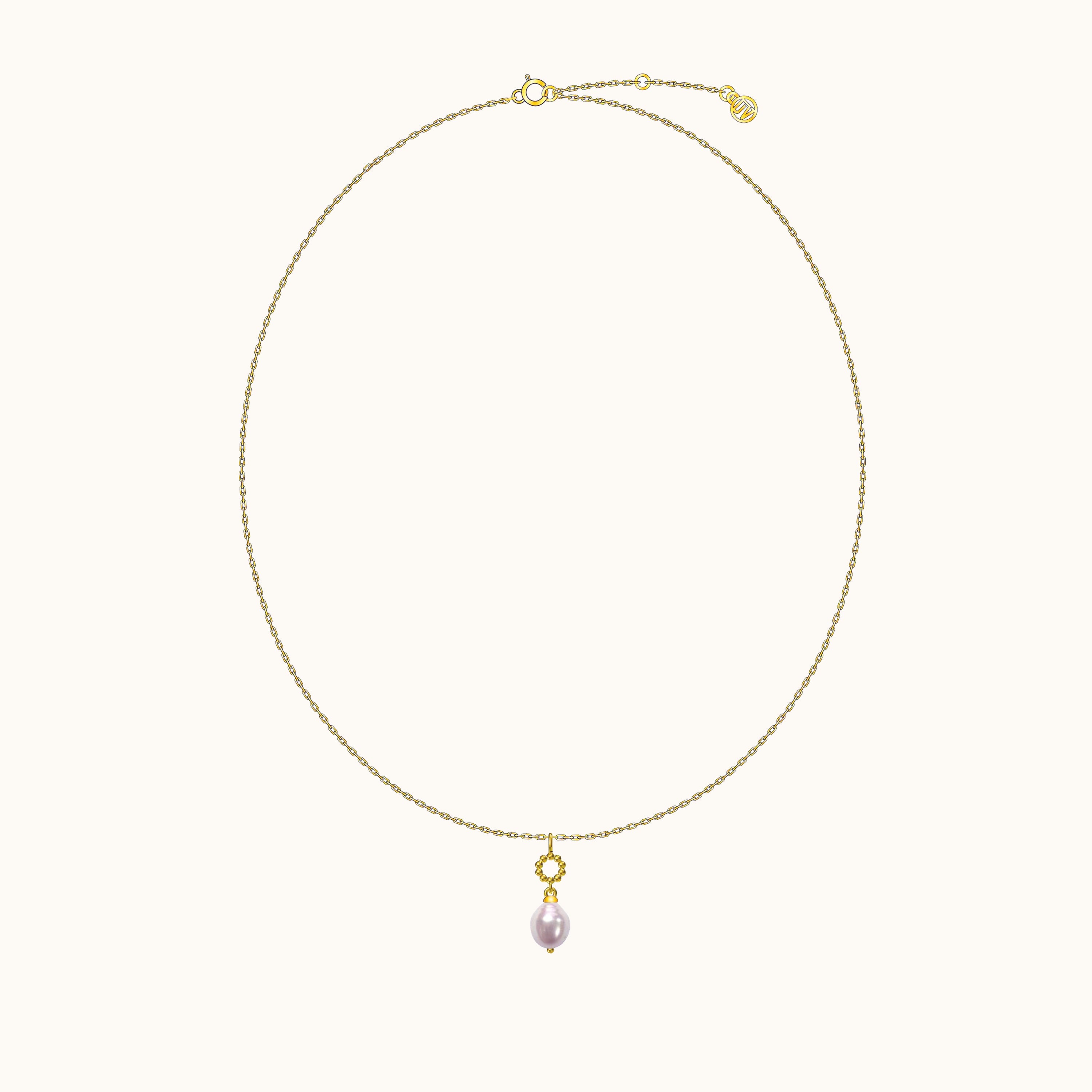 Delicate Natural Pearl Pendant Necklace
