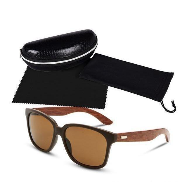 Designer Wooden Frame Collection Sunglasses - 12 Colors