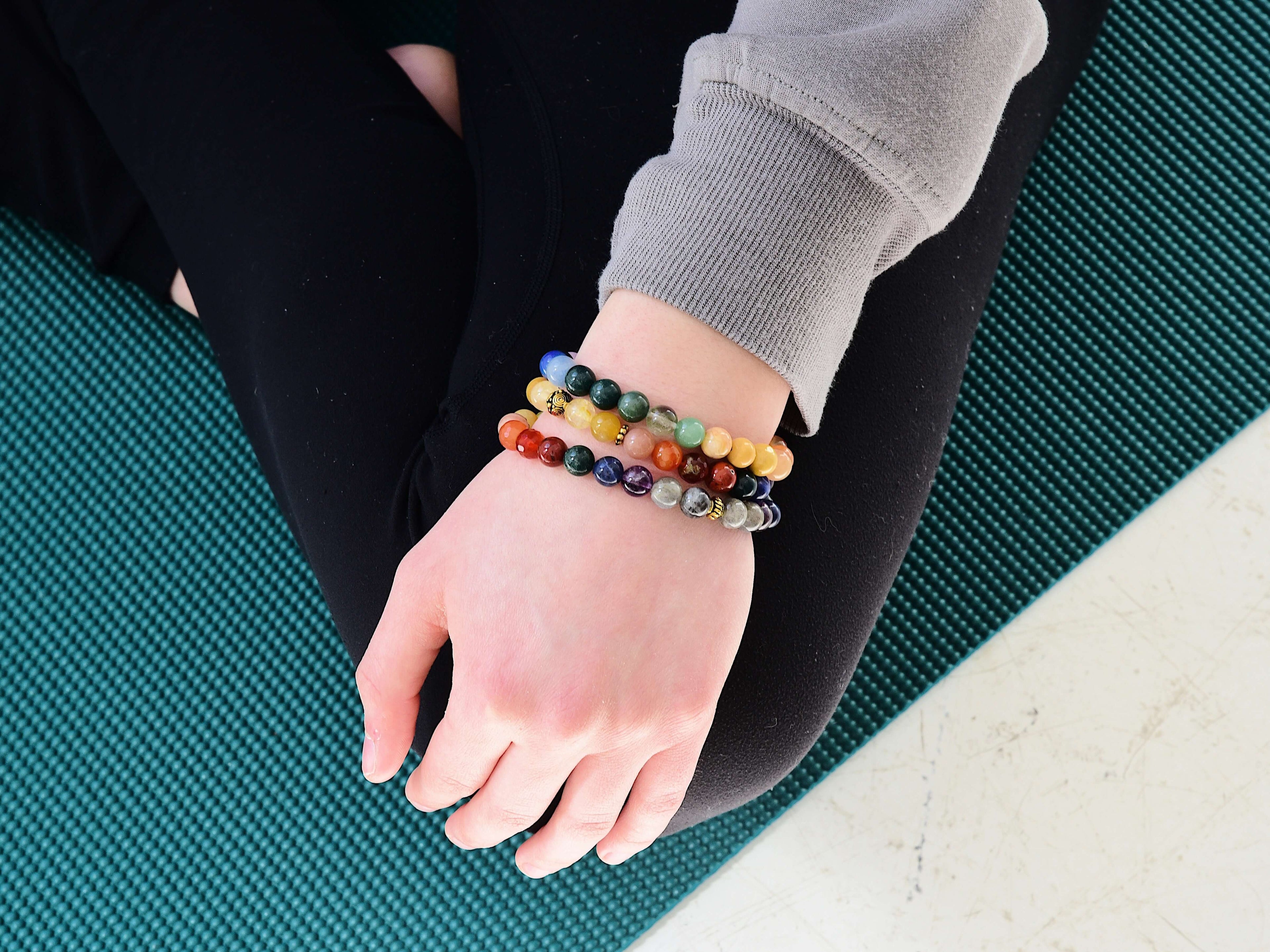 Rainbow Love Bracelet - Natural Gemstone Chakra Pride Bracelet