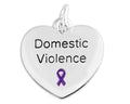Domestic Violence Awareness Heart Charms
