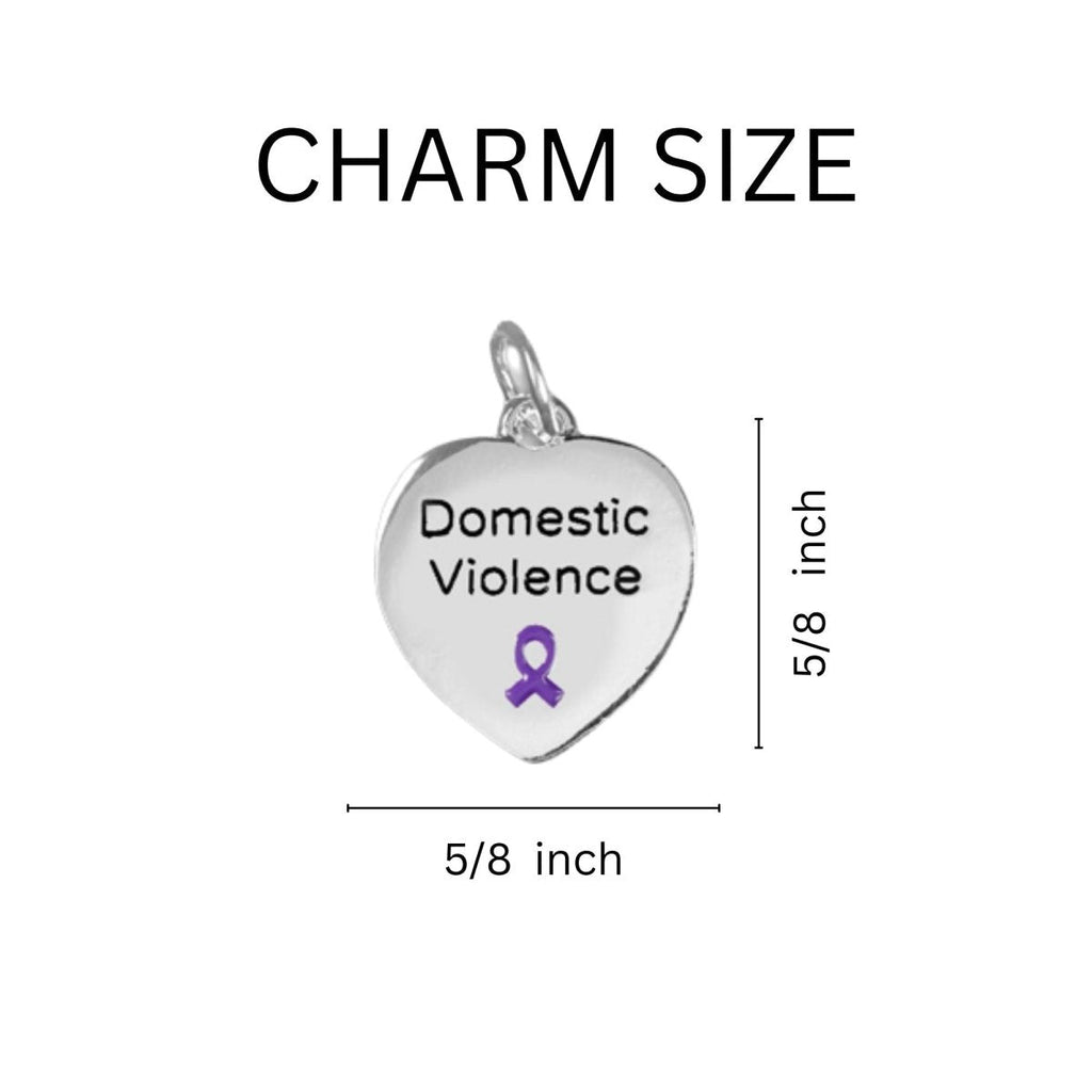Domestic Violence Awareness Heart Leather Bracelets