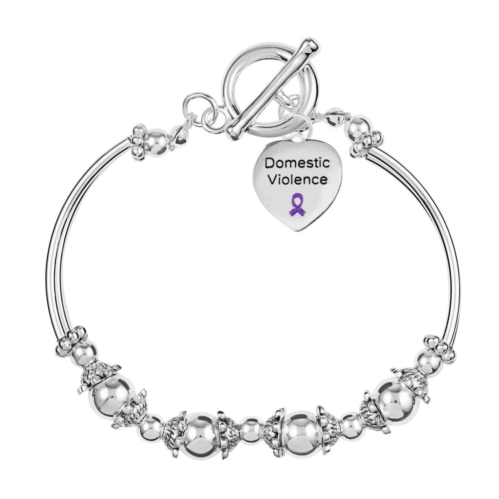 Domestic Violence Awareness Partial Beaded Bracelets