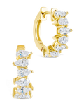 Carina Pear Cut CZ Hoops