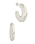Avril Elongated Chunky Hoop Earrings
