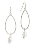 Elyse Pearl & Oval Drop Dangle Earrings