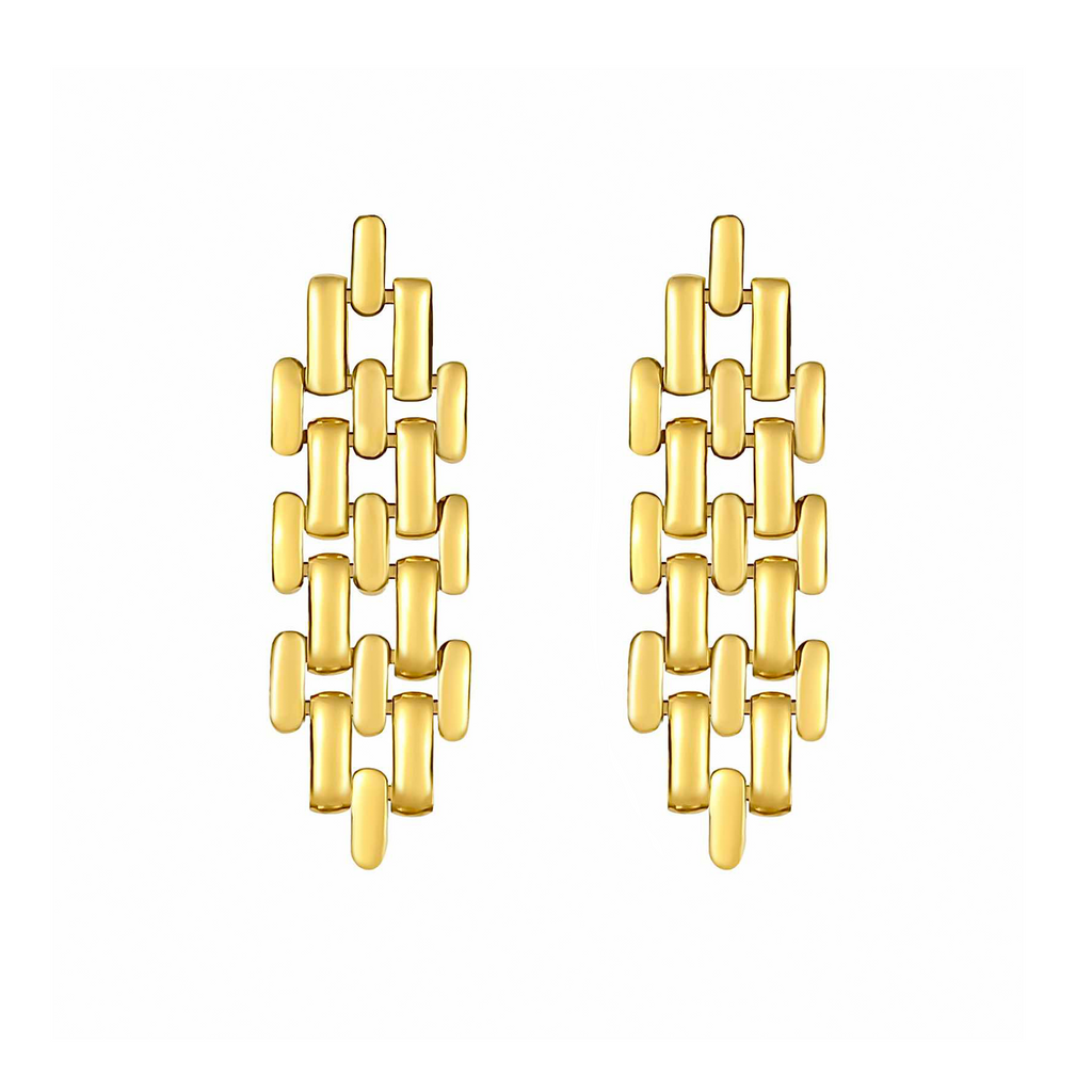 ER004G B.Tiff Gold Ripple Earrings