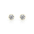 ER101G B.Tiff Gold 1 ct Solitaire Stud Earrings