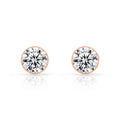 ER201RG B.Tiff Rose Gold 2 ct Solitaire Stud Earrings