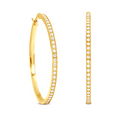 ER317G B.Tiff Gold Pavé 58-Stone Classic Large Hoop Earrings