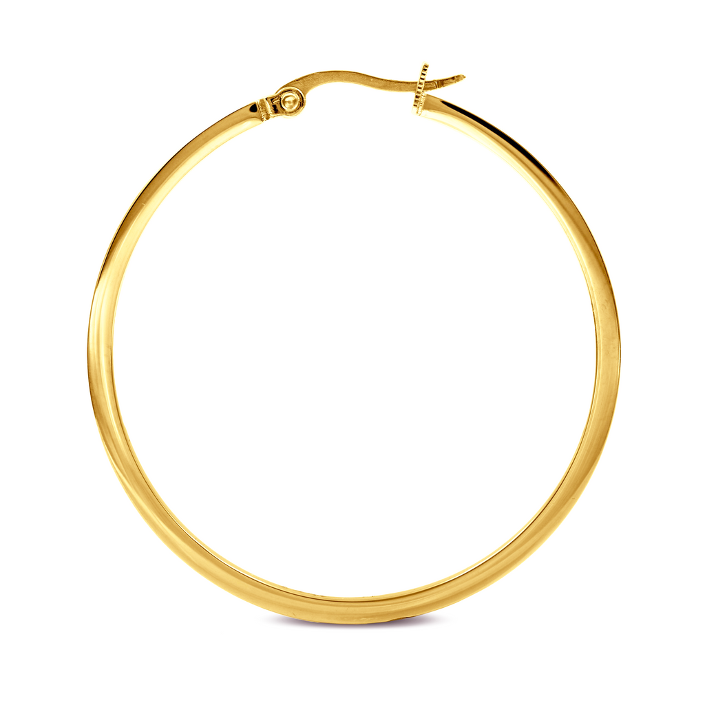 ER317G B.Tiff Gold Pavé 58-Stone Classic Large Hoop Earrings