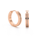 ER411RG B.Tiff Rose Gold Pavé 34-Stone Hoop Earrings
