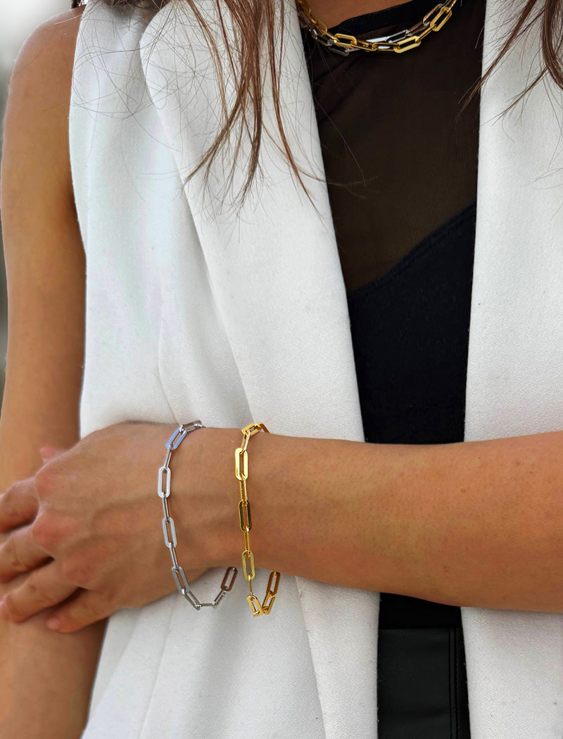 ESSENTIAL Medium Paperclip Link Chain Bracelet