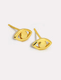 EVIL EYE Stud Earrings | 18K Gold Over Sterling Silver