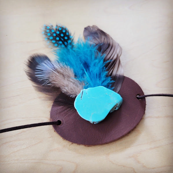 Boho Western Felt Hat w/ Choice of Turquoise Hat Accent-Rust 983a