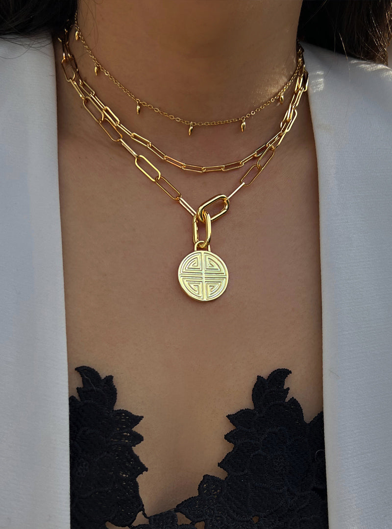 RICE Bead Chain Strand Necklace | 18K Gold Over Sterling Silver