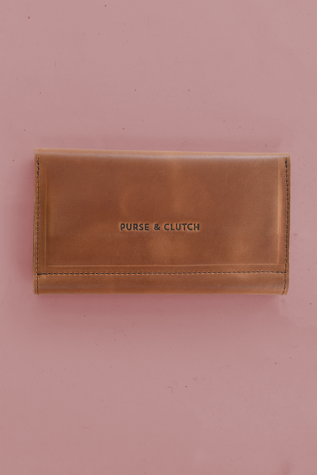 Scalloped Fold Over Leather Wallet