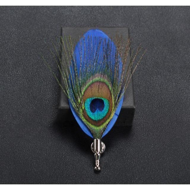 Fancy Feather Brooches - 5 Colors