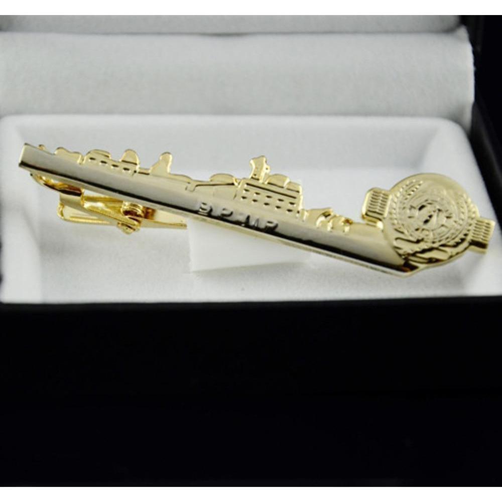 Fancy Gold Ship Tie Bar/Clip
