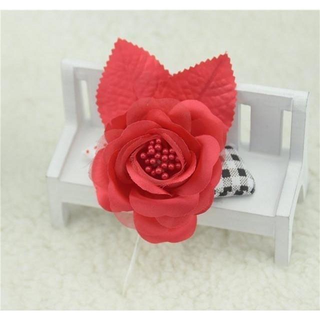 Fancy Red Brooch Boutonniere