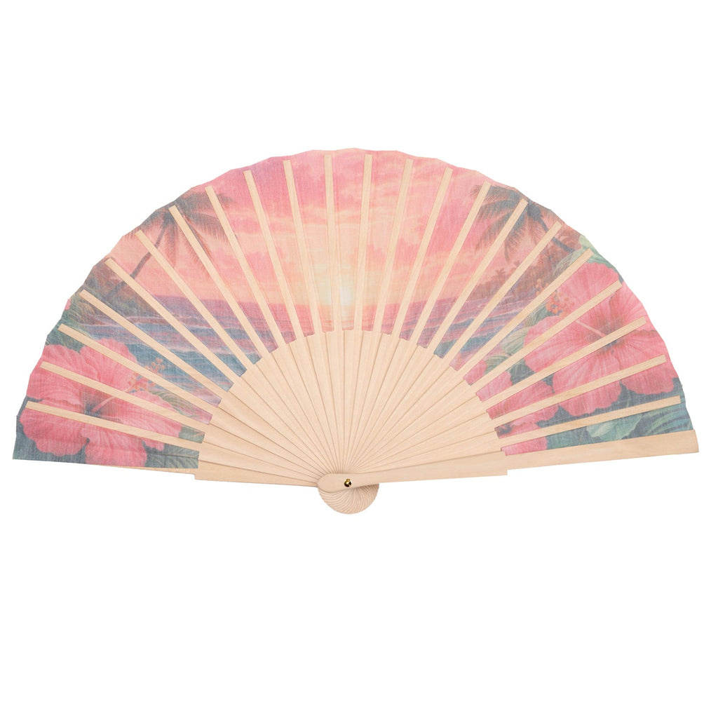 Island Sunset Hand Fan