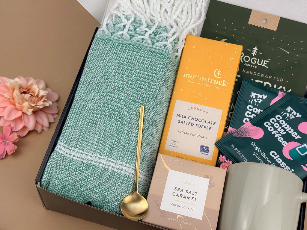 Father's Day Gift Box for Him | Personalized Leather Journal Gift Set | Hygge Comfort Gift Box