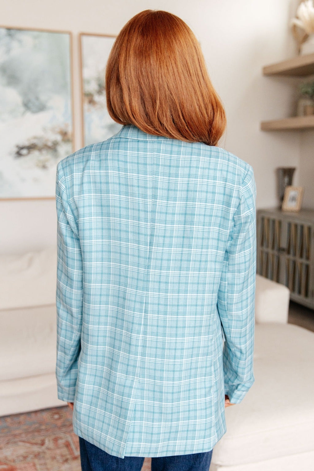 Boardroom Blue Plaid Blazer