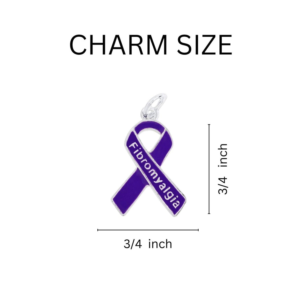 Fibromyalgia Purple Ribbon Key Chains