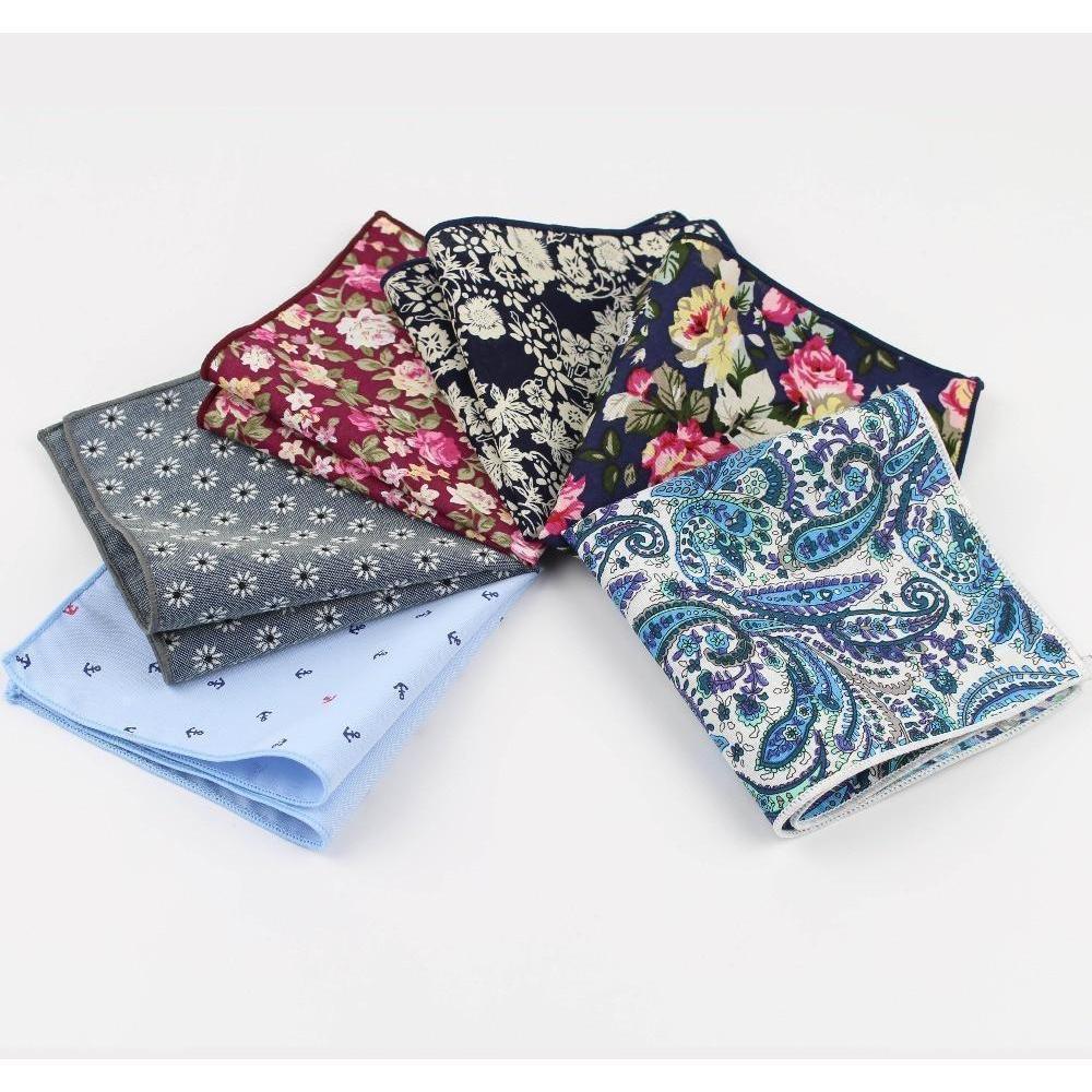 Floral Collection Pocket Squares - 20 Colors & Styles