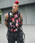 Floral Boned Muscle Tee