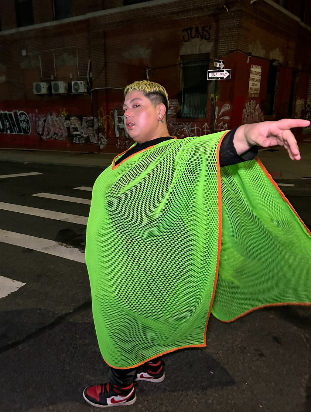 Honeycomb Neon Green Kaftan