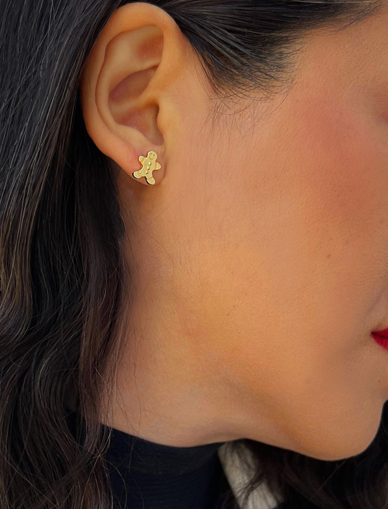 GINGERBREAD HOLIDAY Stud Earrings | Sterling Silver